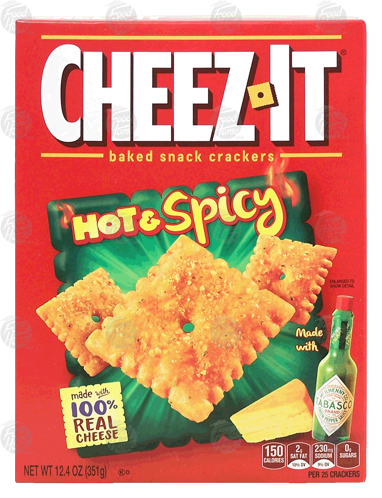 Sunshine Cheez-It hot & spicy cheddar flavor baked snack crackers Full-Size Picture